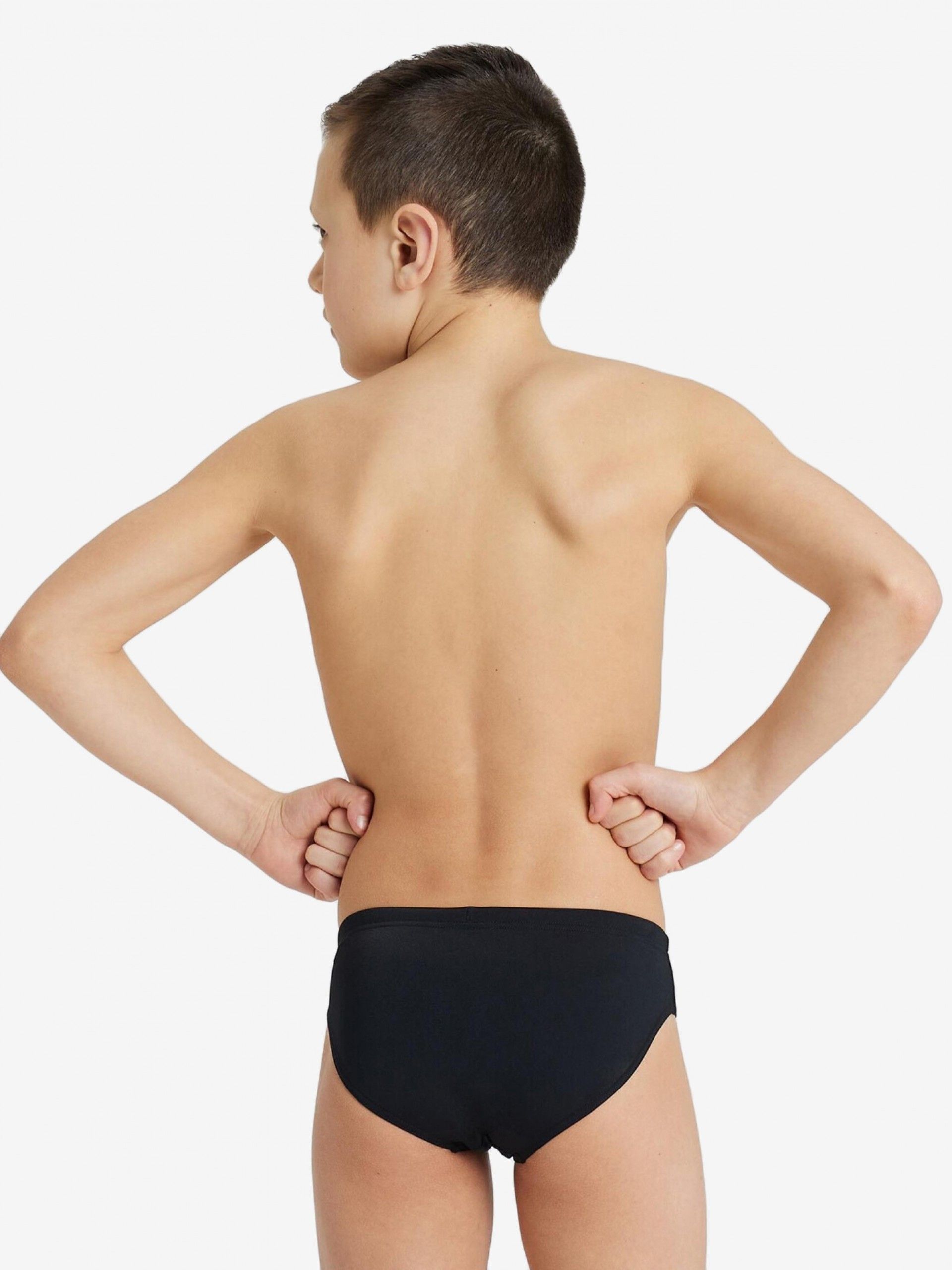 Arena Team Brief Solid Kids Black Swimming Shorts
