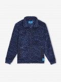 Casaco Deus Ex Machina Nihon Polar Estampado Azul