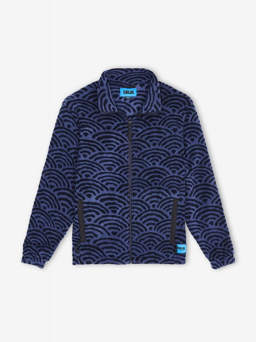 Casaco Deus Ex Machina Nihon Polar Estampado Azul