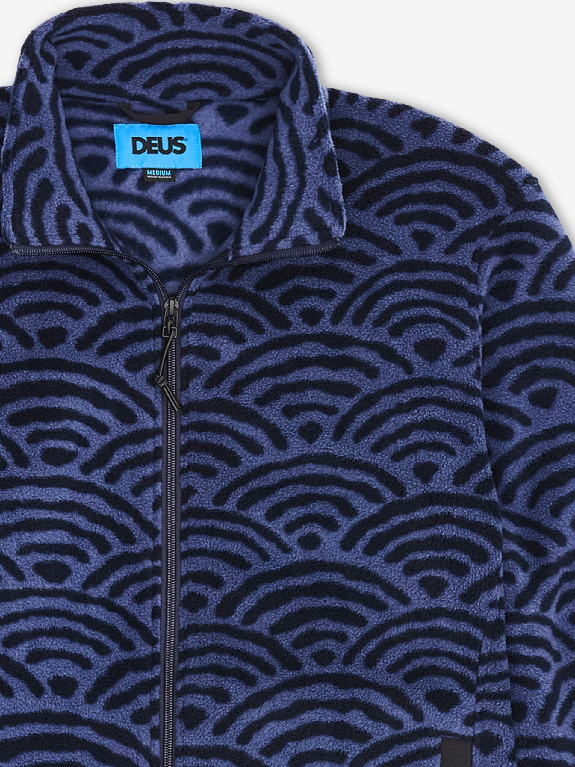 Casaco Deus Ex Machina Nihon Polar Estampado Azul