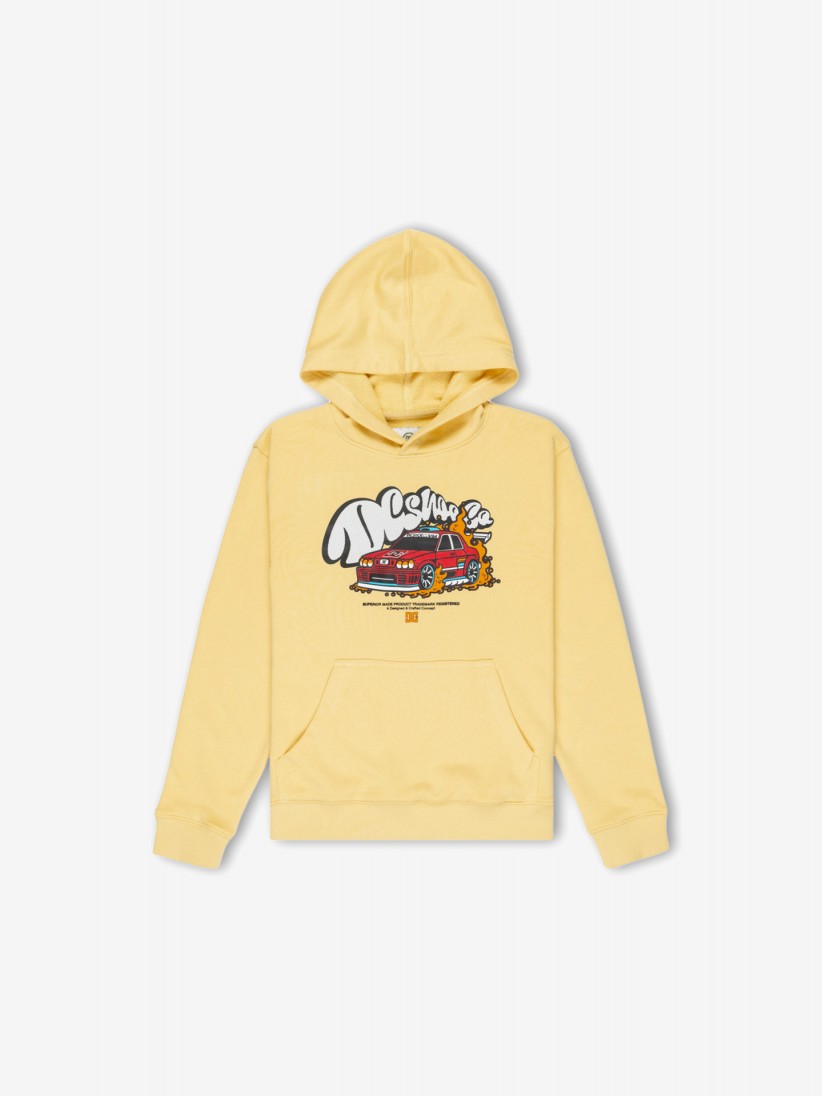 Camisola com Capuz DC Shoes Tire Fire Kids Amarela