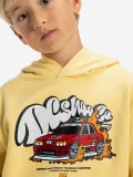 Camisola com Capuz DC Shoes Tire Fire Kids Amarela