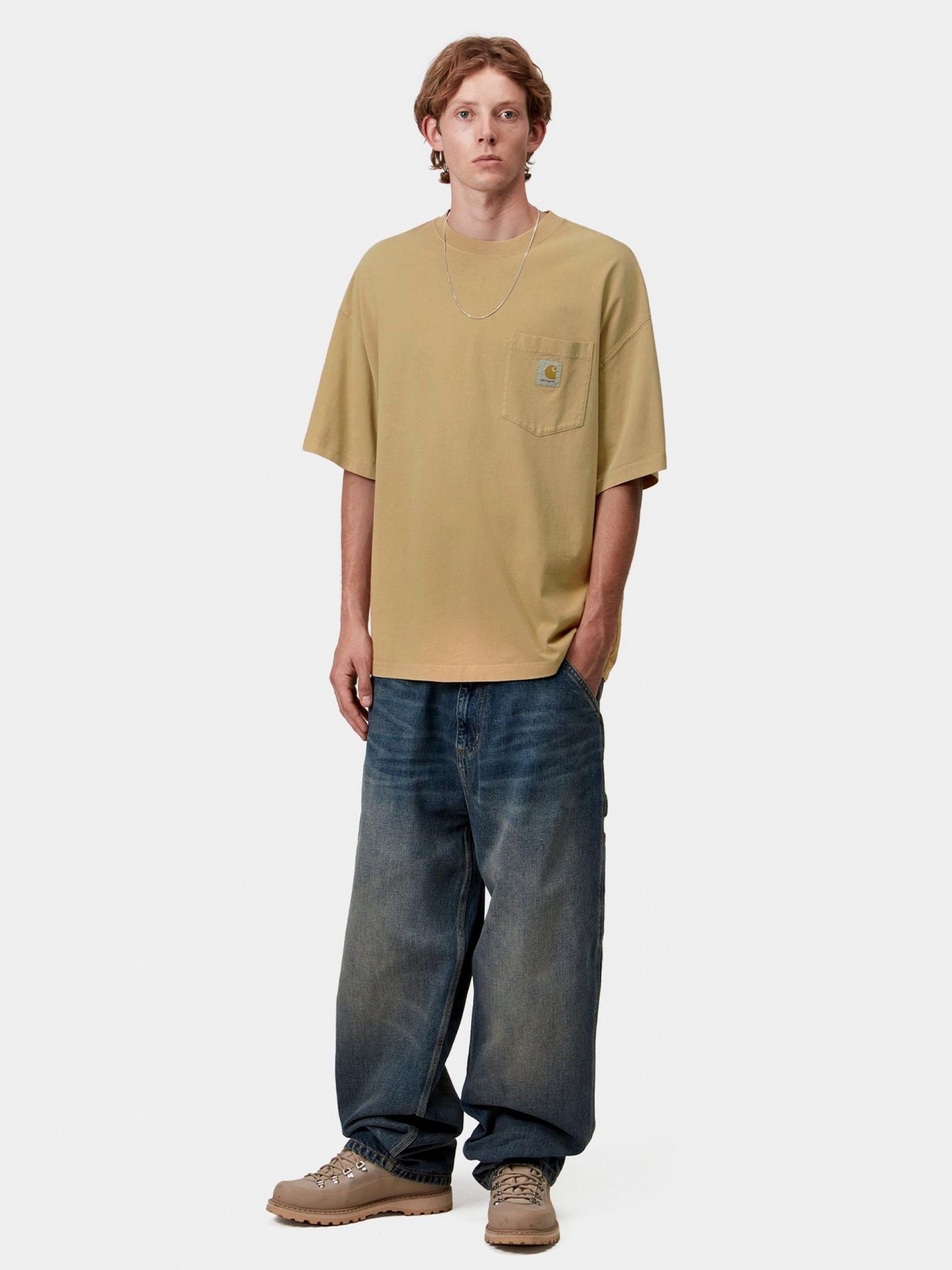 T-shirt Carhartt WIP Hudson Pocket Bege