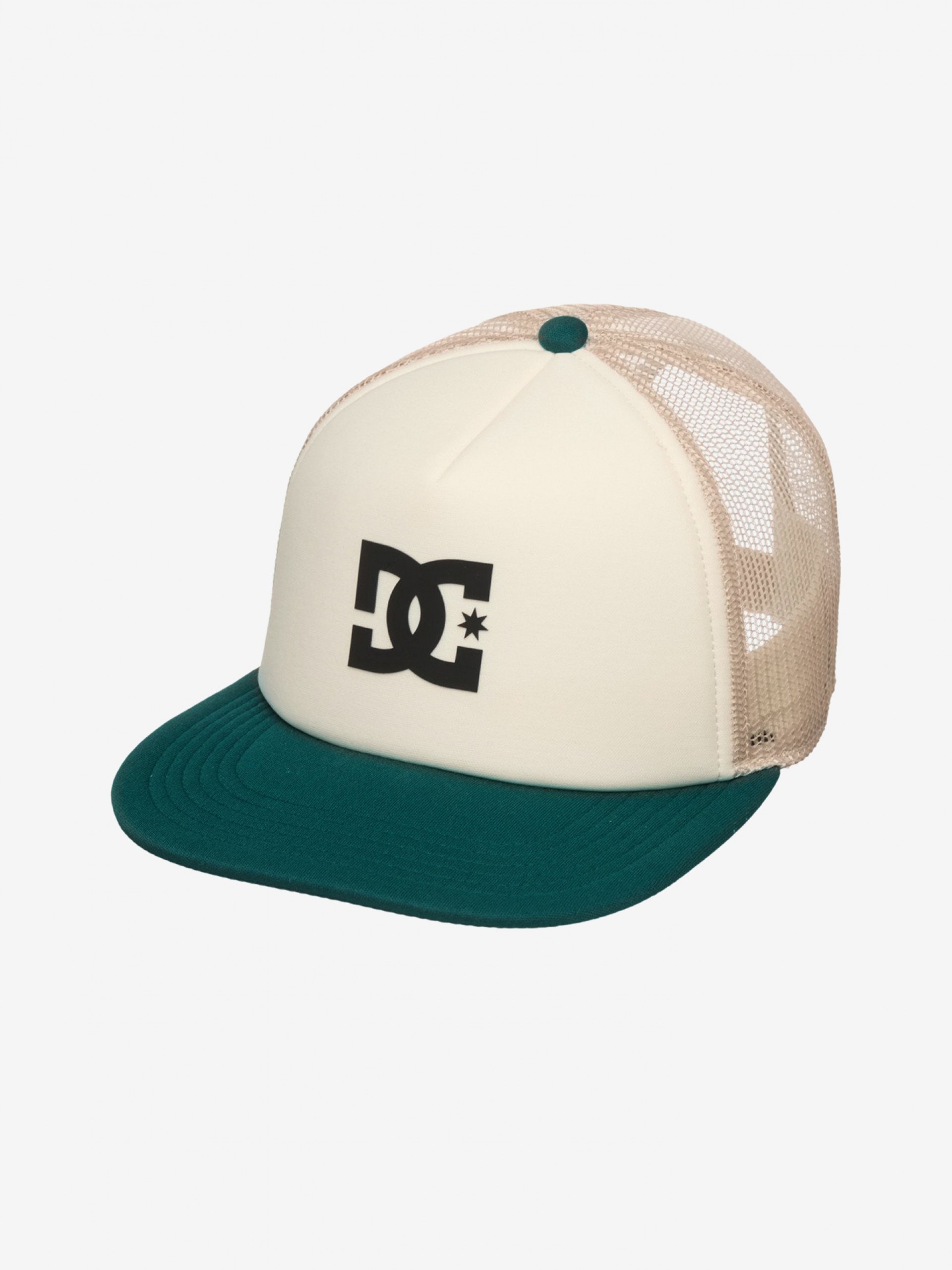 DC Shoes Gas Station Trucker Kids Beige and Green Cap