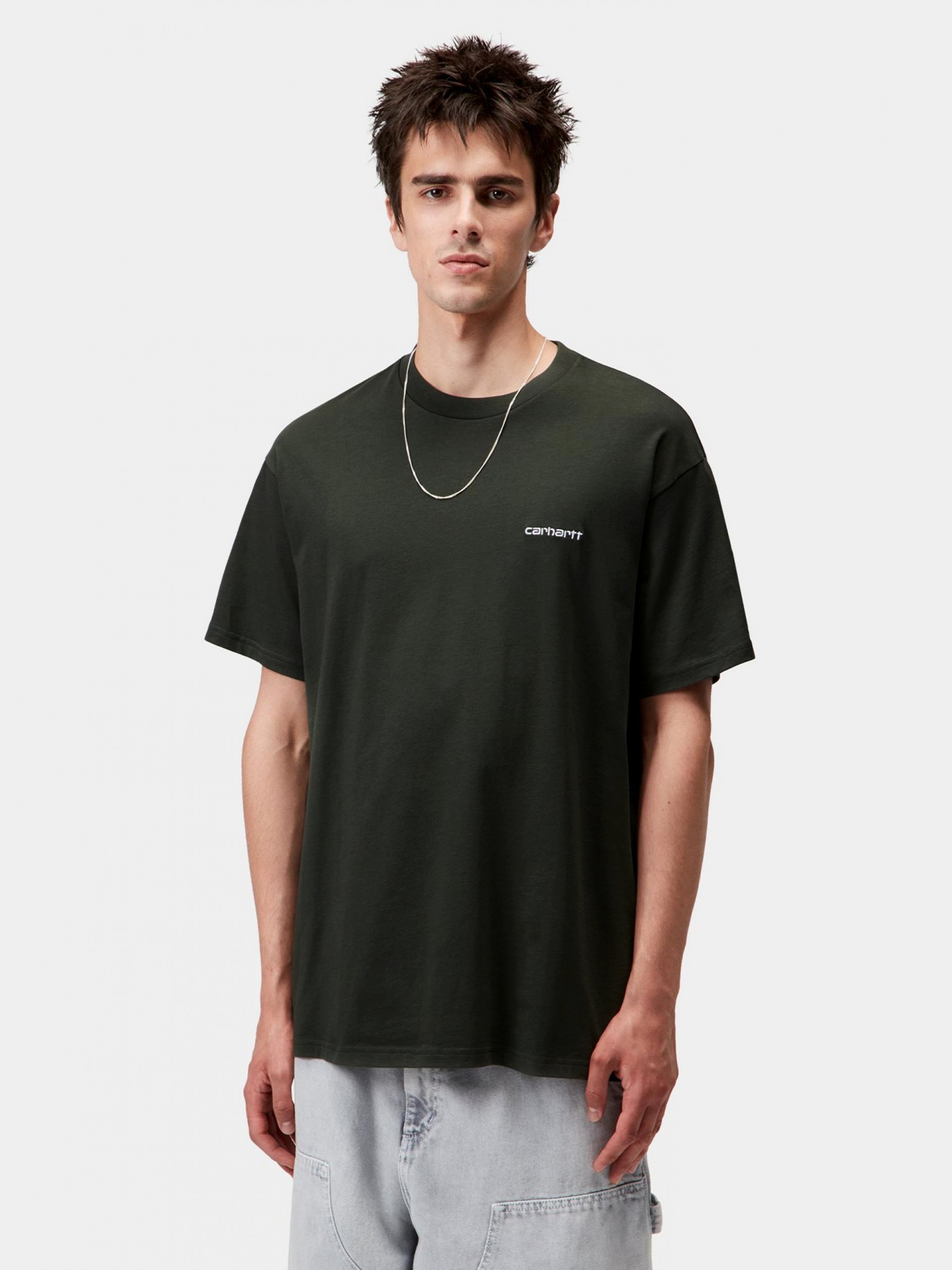 Carhartt WIP Script Embroidery Green T-shirt