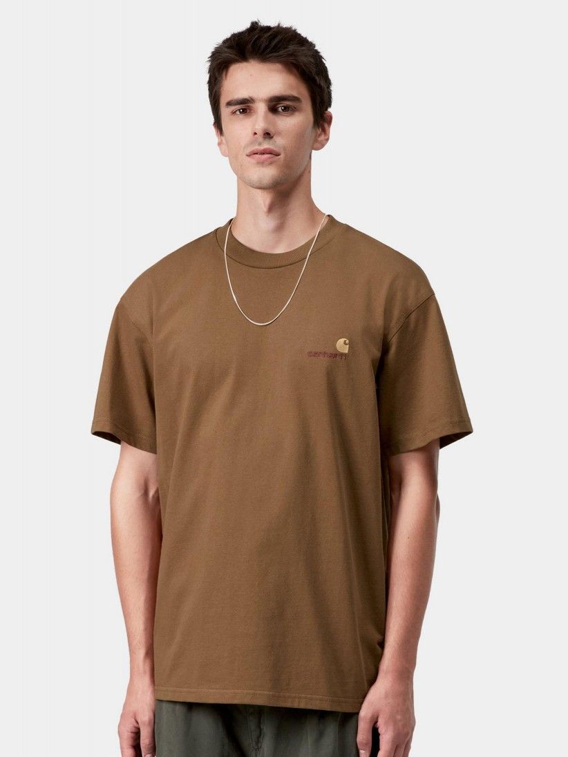 Carhartt WIP American Script Camel T-shirt