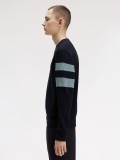 Sudadera Fred Perry Peached Tipped Sleeve Azul