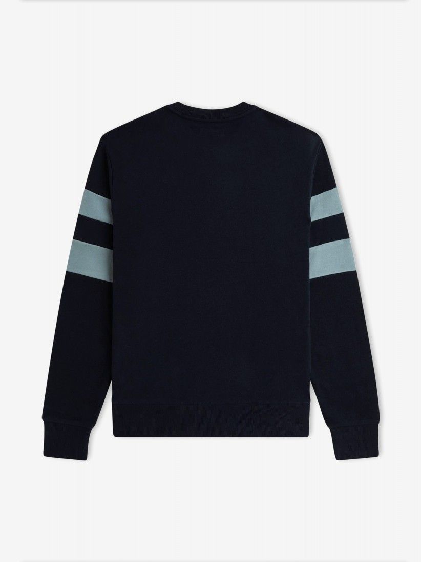 Sudadera Fred Perry Peached Tipped Sleeve Azul