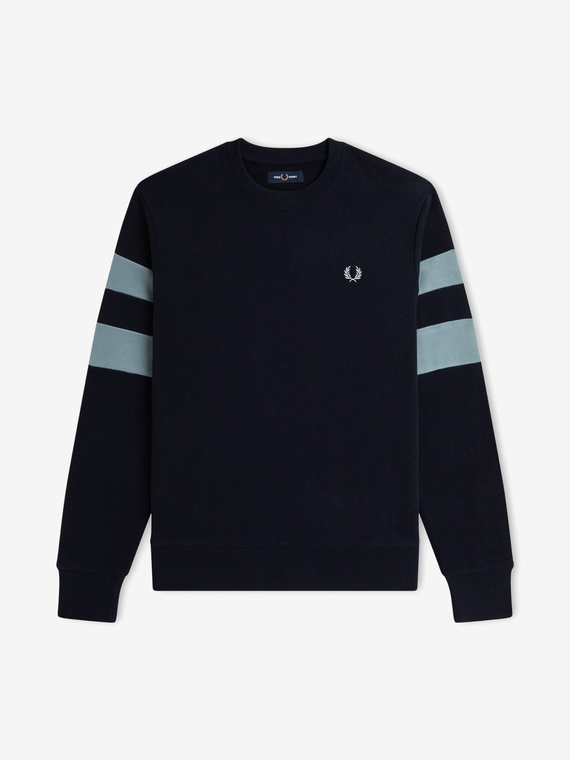 Sudadera Fred Perry Peached Tipped Sleeve Azul