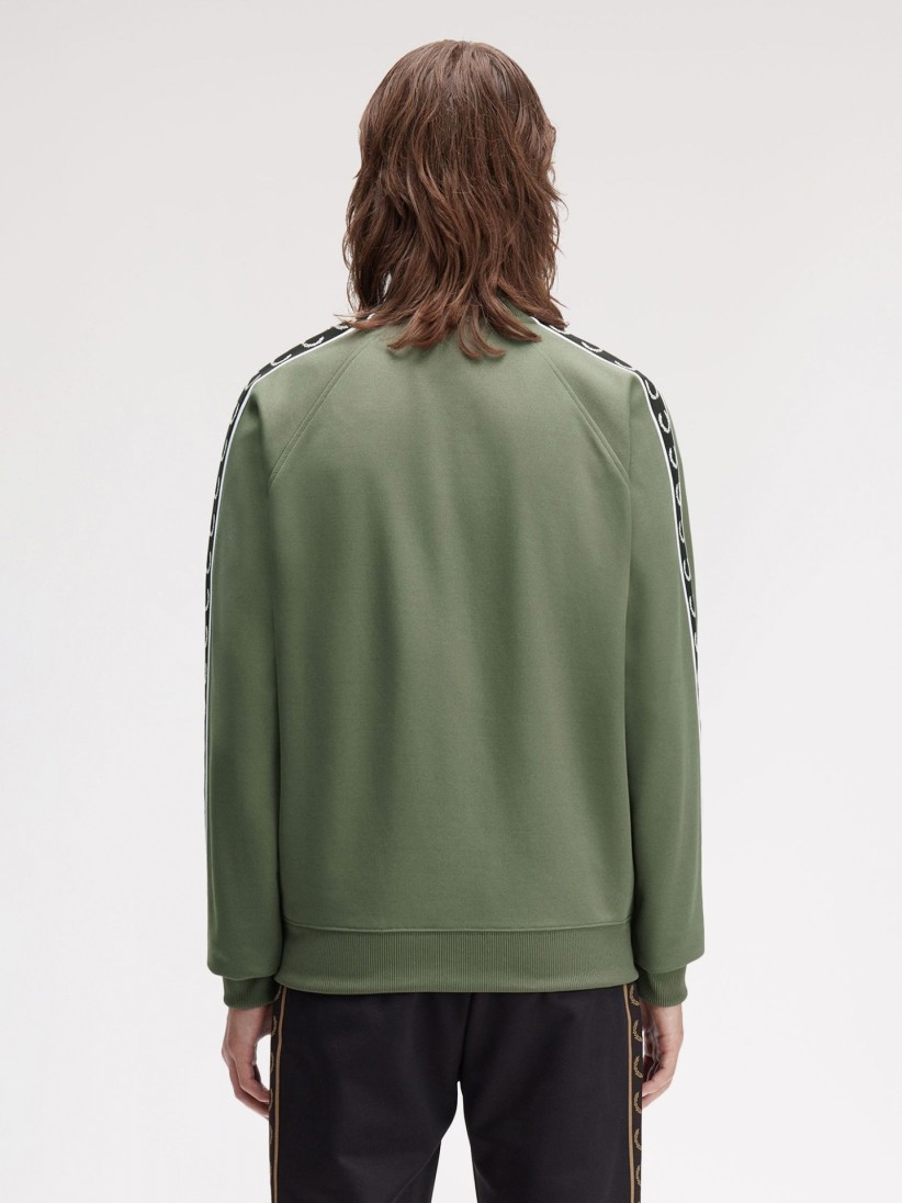 Fred Perry Taped Track Green Jacket