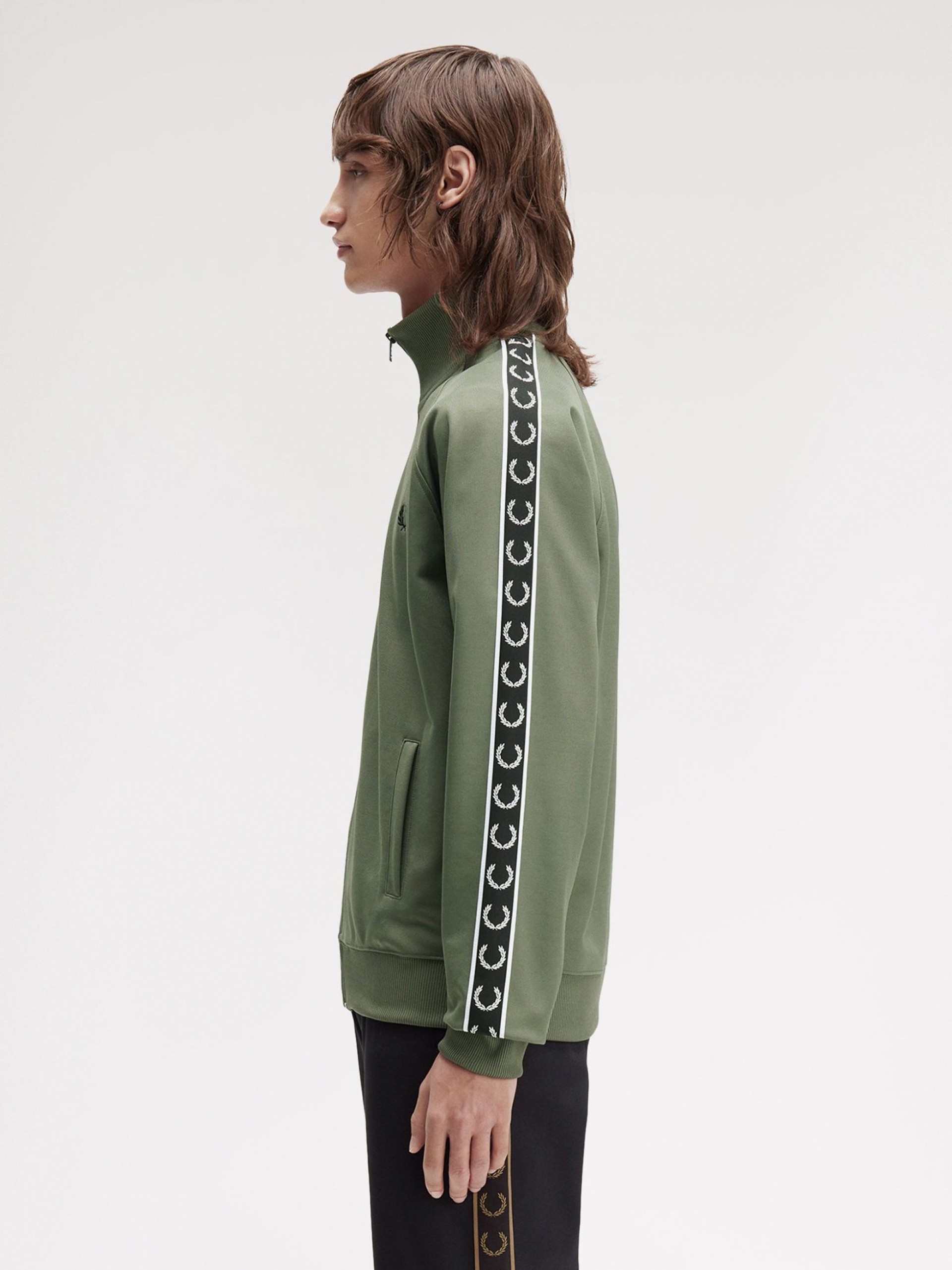 Casaco Fred Perry Taped Track Verde