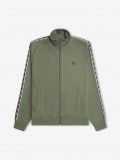 Fred Perry Taped Track Green Jacket