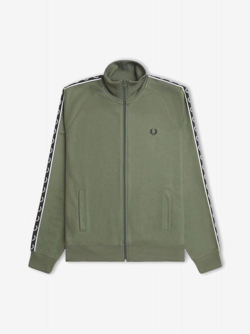 Fred Perry Taped Track Green Jacket