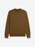 Fred Perry Crew Neck Camel Sweater