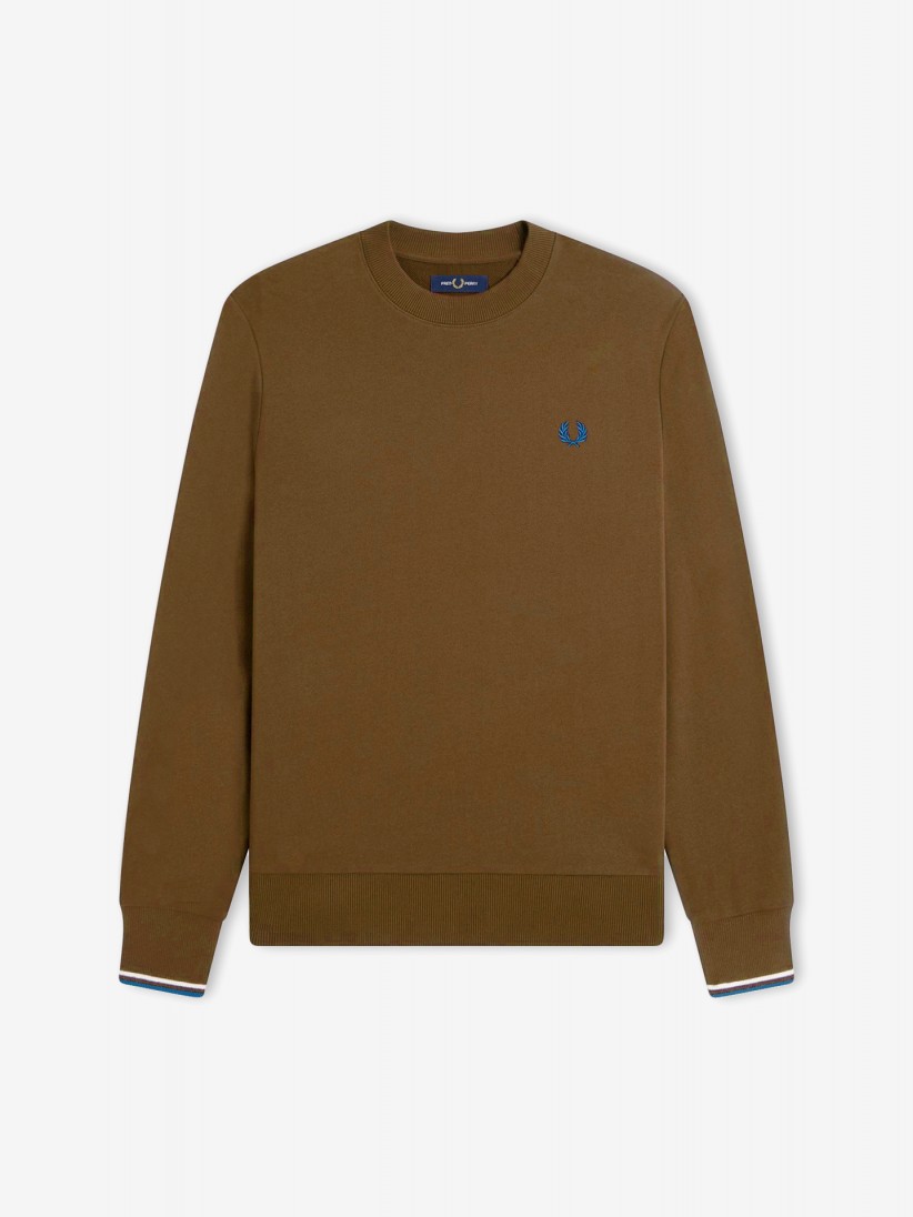Fred Perry Crew Neck Camel Sweater