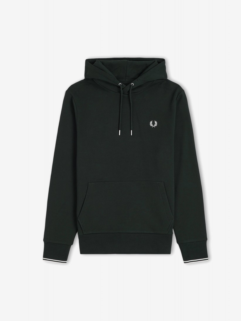 Fred Perry Tipped Green Hoodie