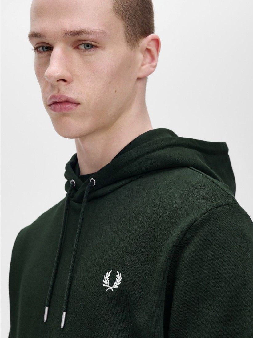 Fred Perry Tipped Green Hoodie