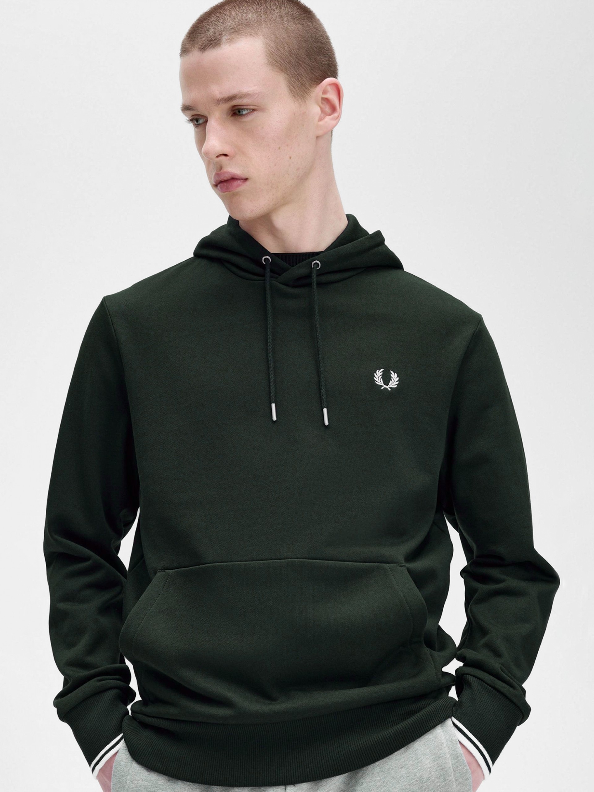 Sudadera con Capucha Fred Perry Tipped Verde