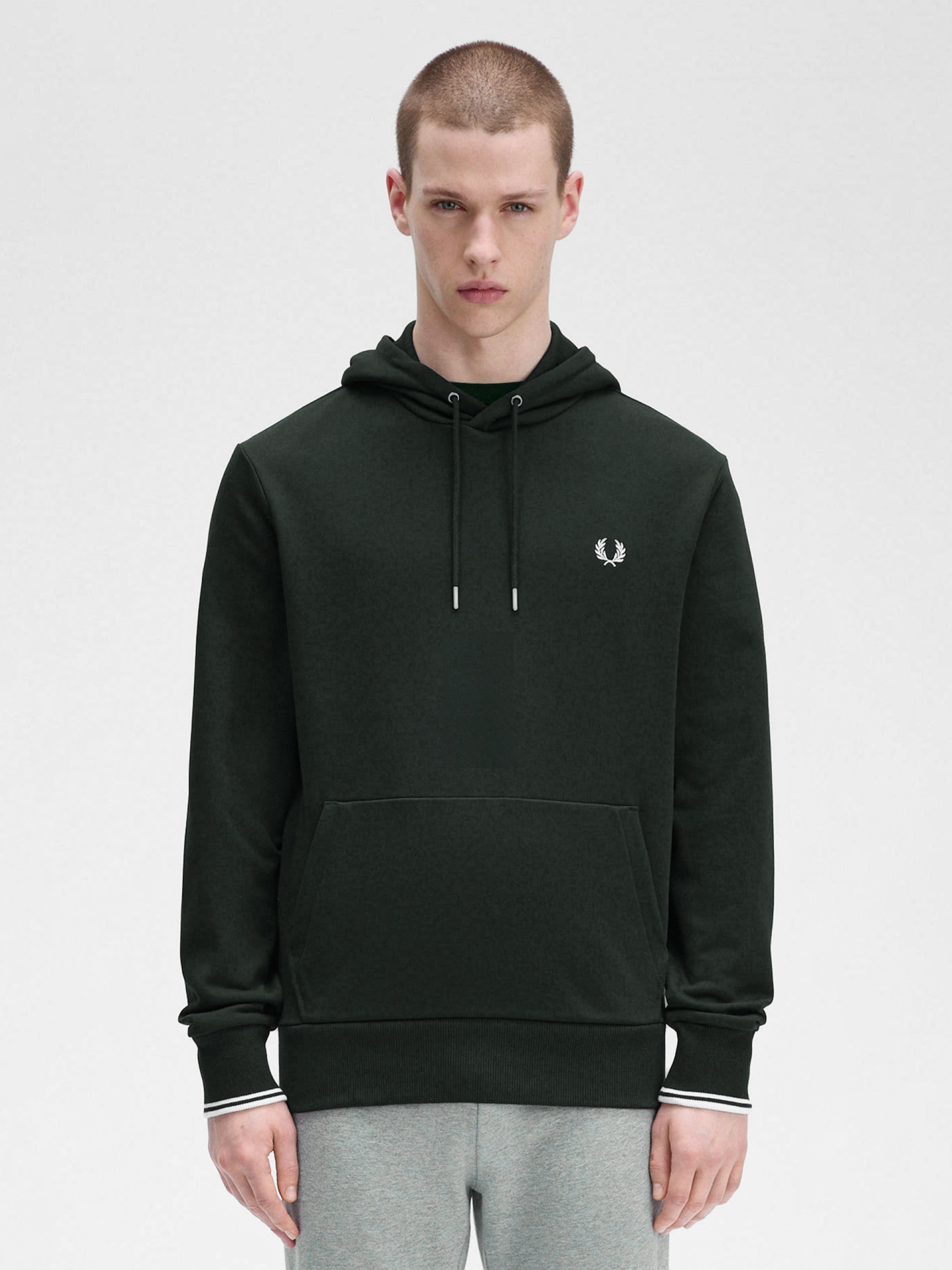 Sudadera con Capucha Fred Perry Tipped Verde