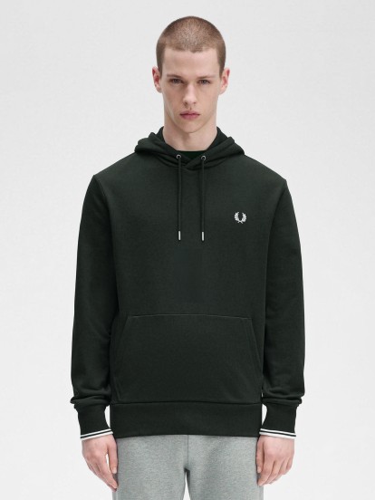 Camisola com Capuz Fred Perry Tipped Verde
