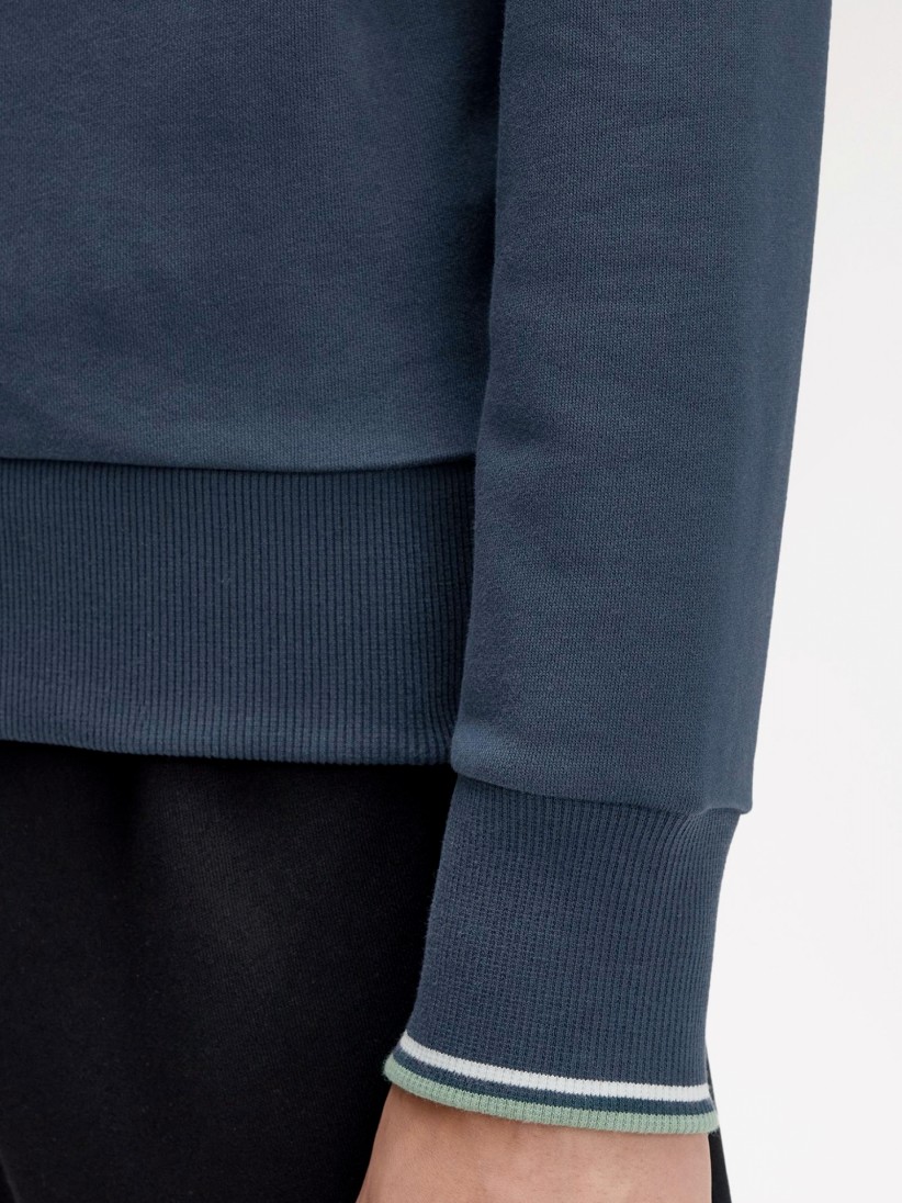 Fred Perry Crew Neck Blue Sweater