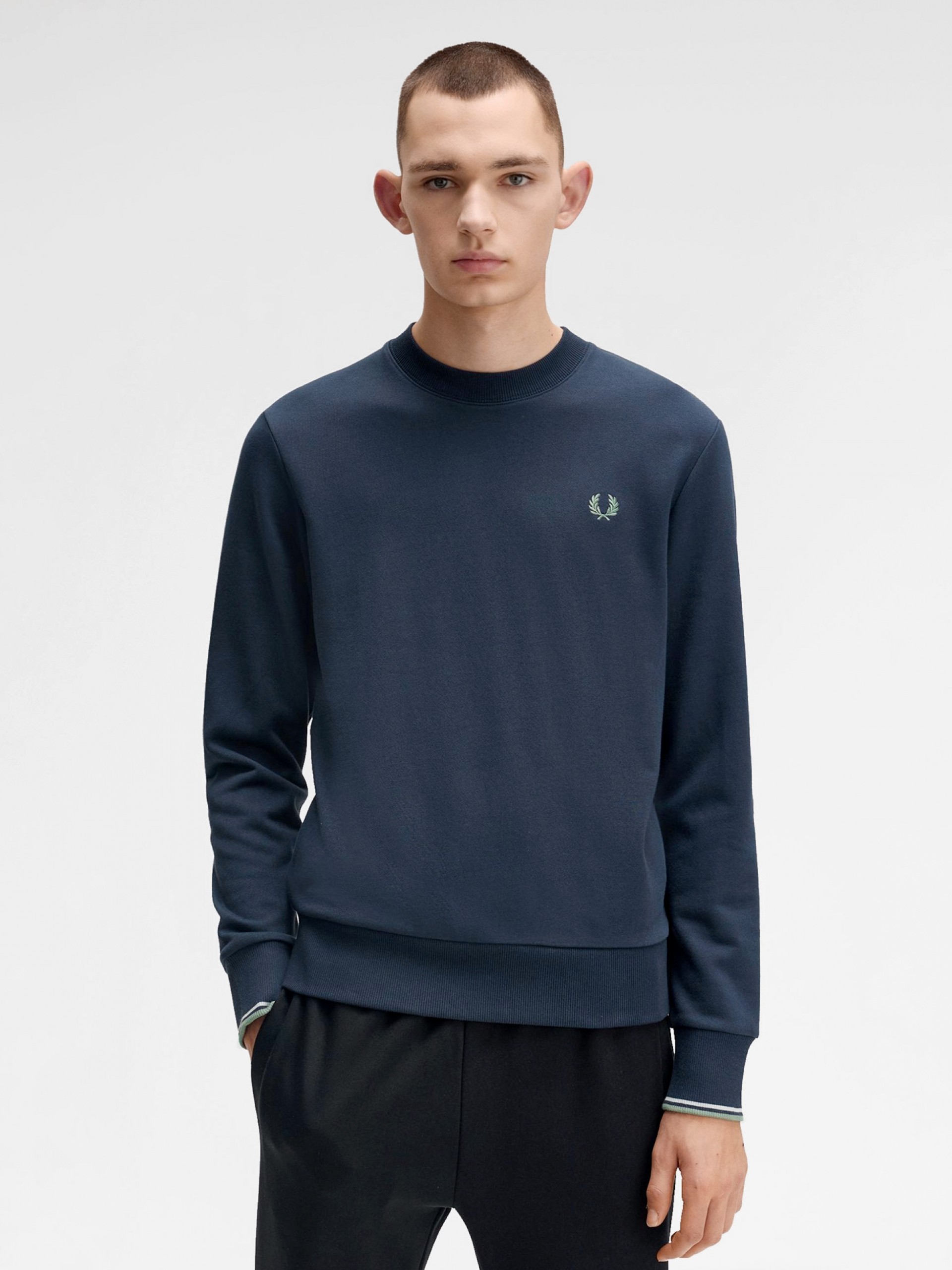 Camisola Fred Perry Crew Neck Azul