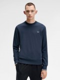 Fred Perry Crew Neck Blue Sweater