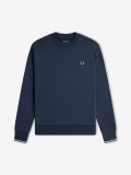 Fred Perry Crew Neck Blue Sweater