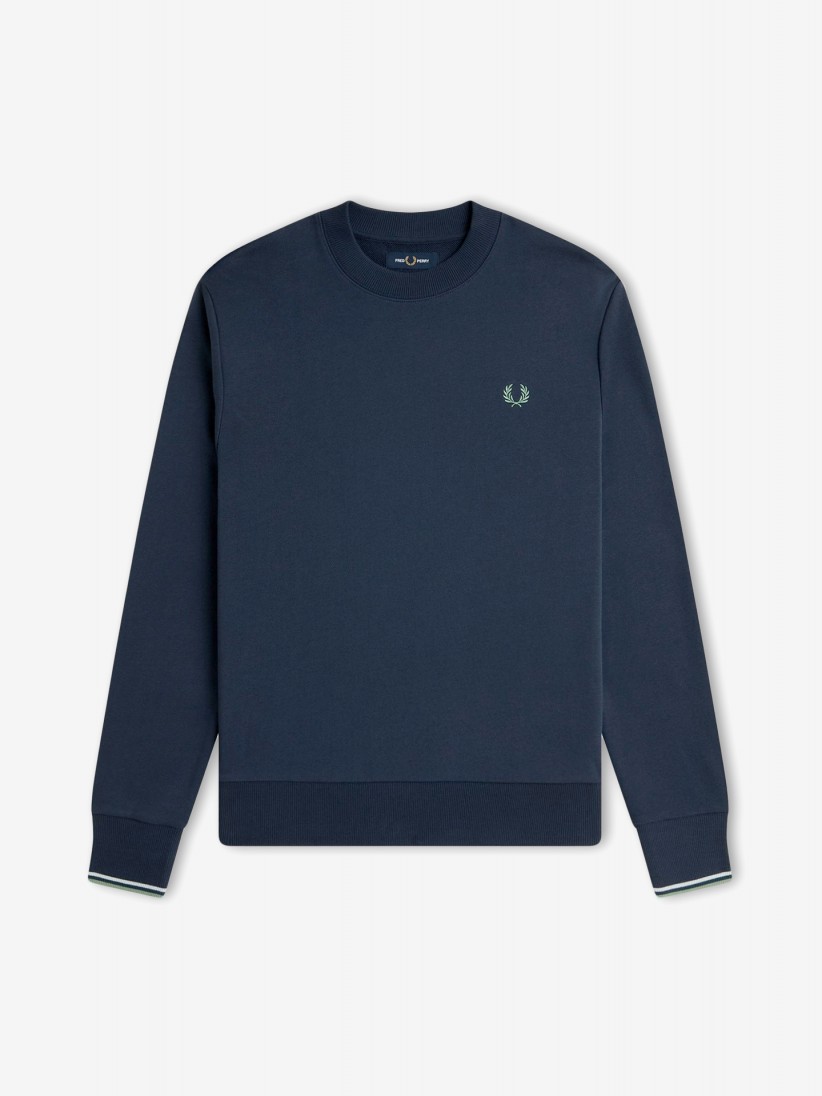 Fred Perry Crew Neck Blue Sweater