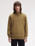 Fred Perry Half Zip Camel Zip Sweater