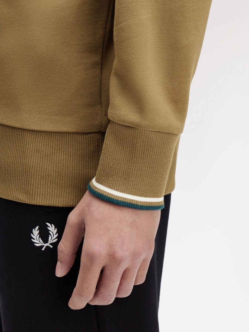 Fred Perry Half Zip Camel Zip Sweater