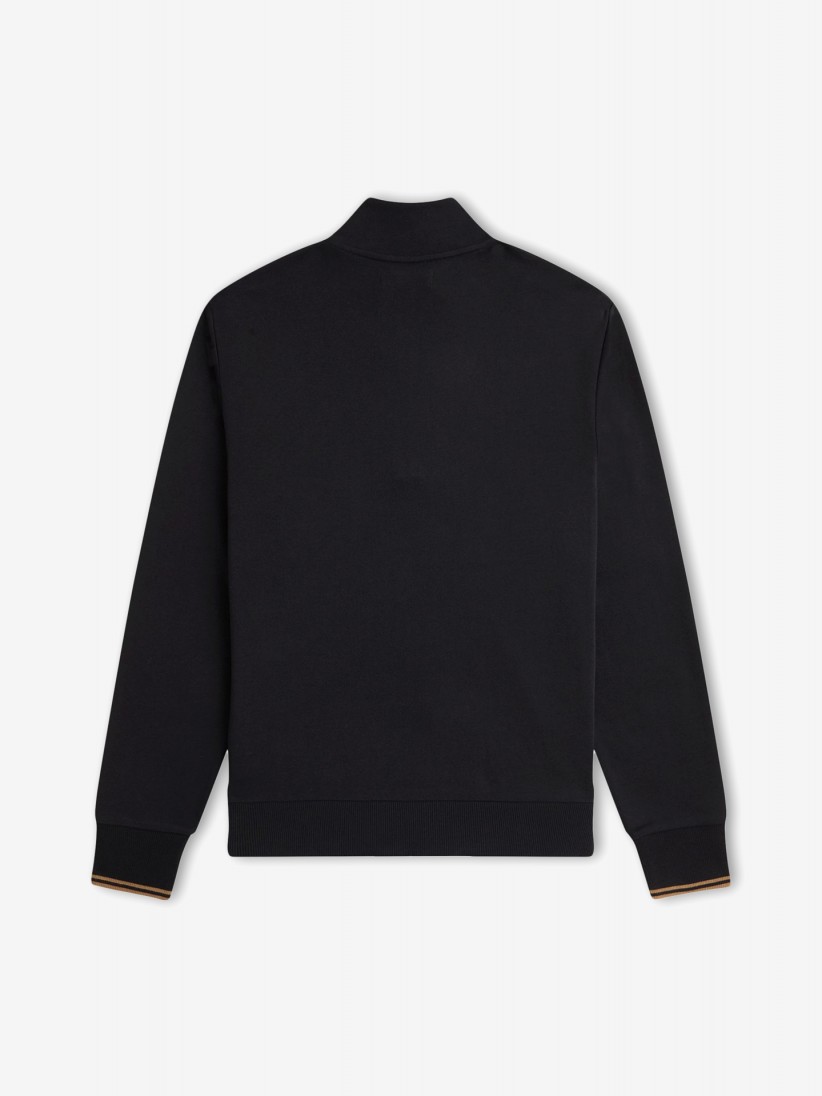 Fred Perry Half Zip Black Zip Sweater