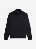 Fred Perry Half Zip Black Zip Sweater