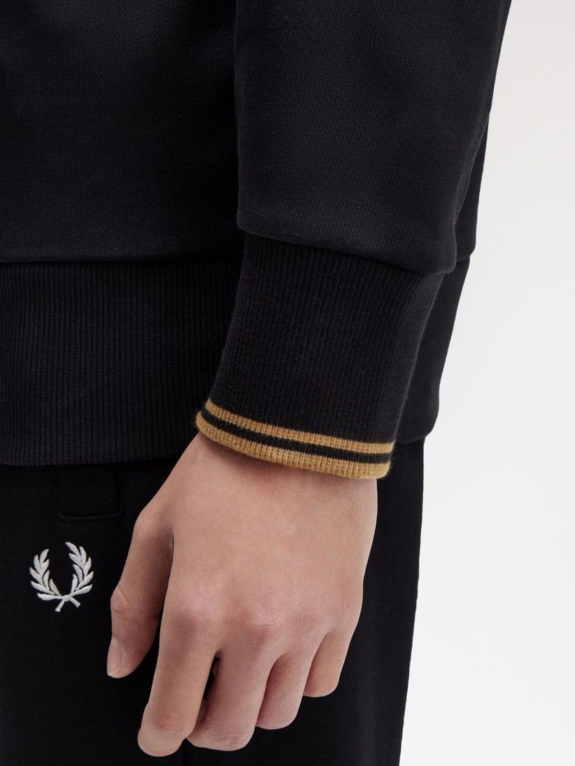 Fred Perry Half Zip Black Zip Sweater