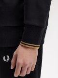 Fred Perry Half Zip Black Zip Sweater