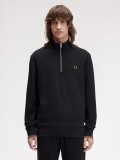 Fred Perry Half Zip Black Zip Sweater