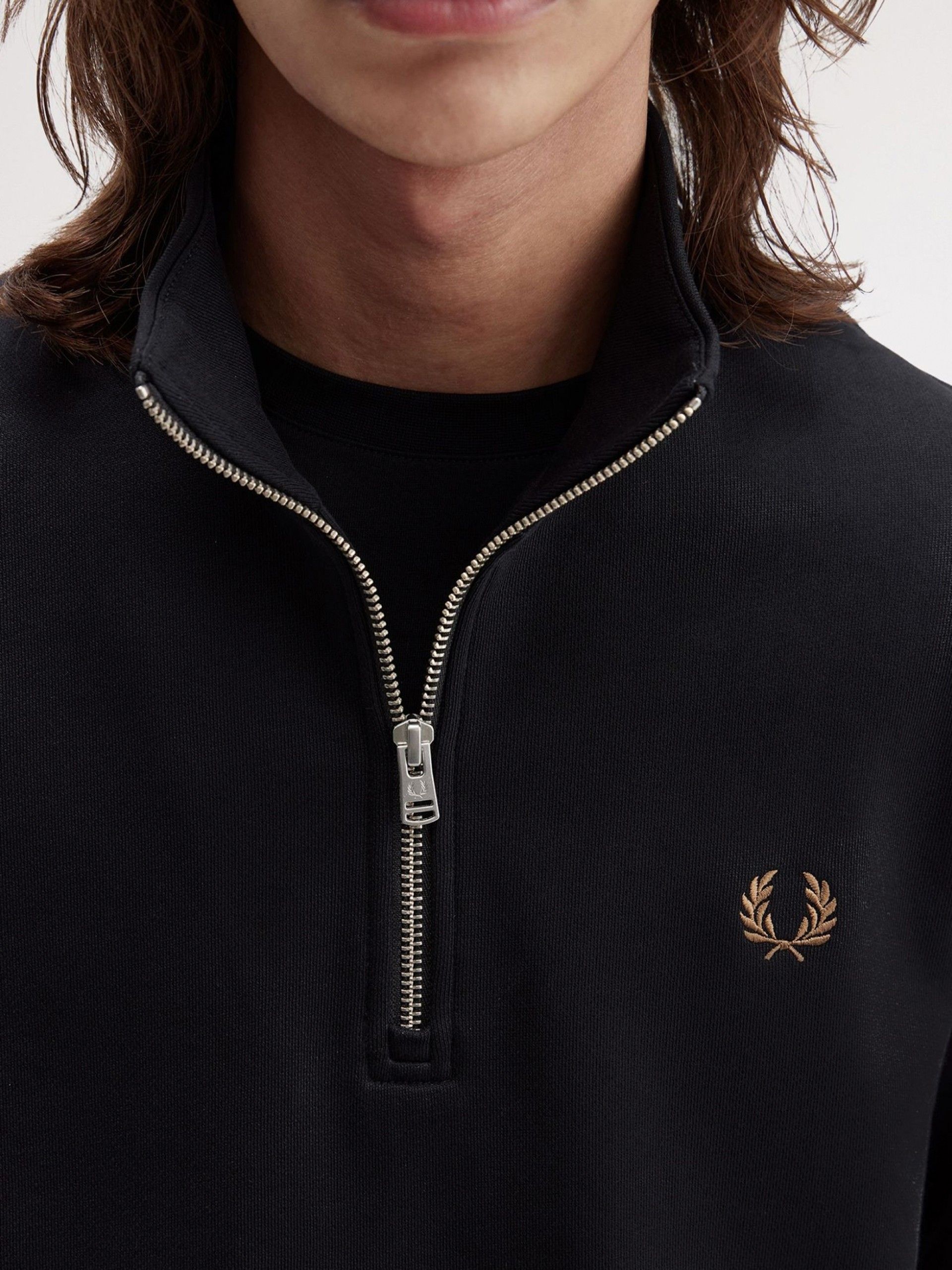 Sudadera con Cremallera Fred Perry Negra