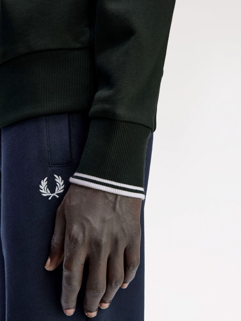Fred Perry Half Zip Green Zip Sweater