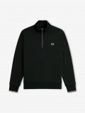 Fred Perry Half Zip Green Zip Sweater