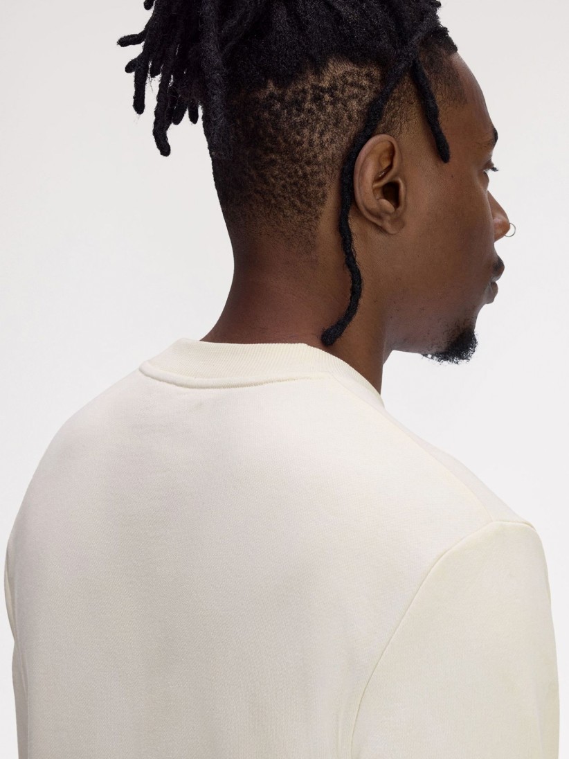 Fred Perry Crew Neck Beige Sweater