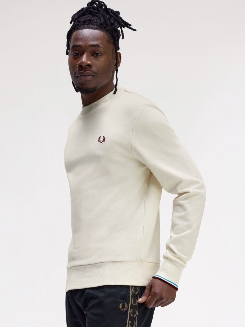 Fred Perry Crew Neck Beige Sweater