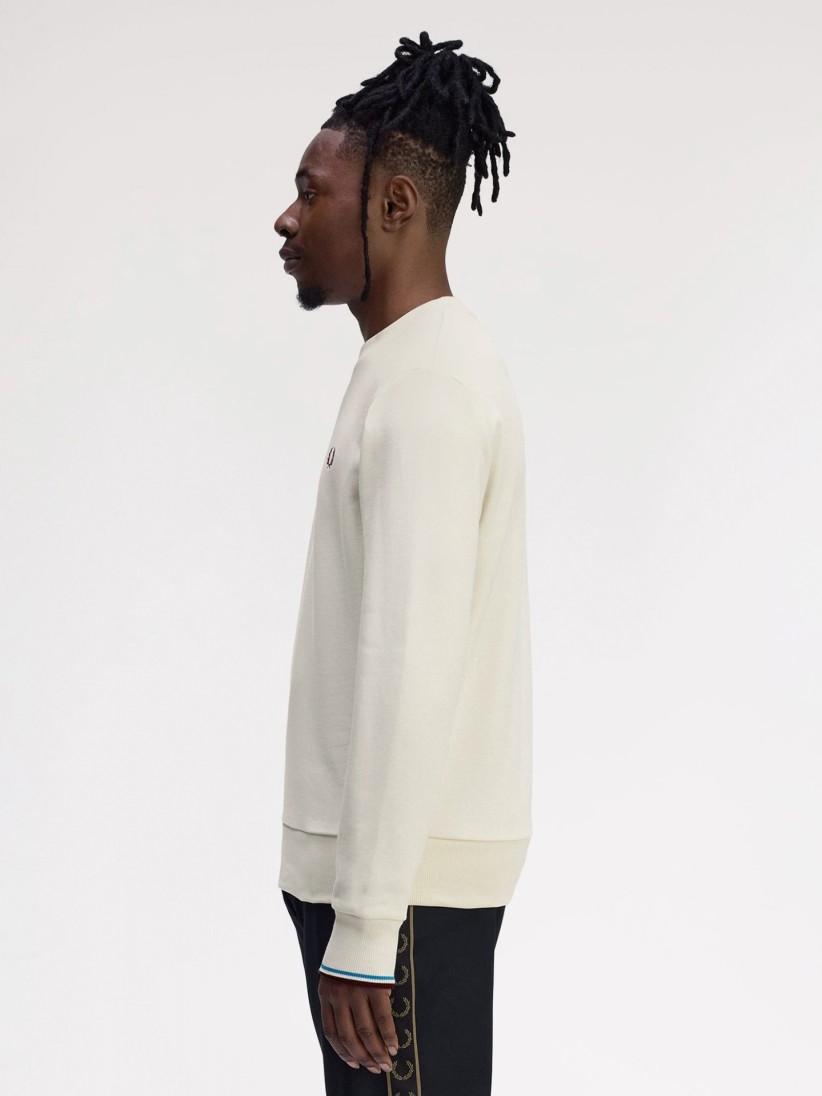 Fred Perry Crew Neck Beige Sweater