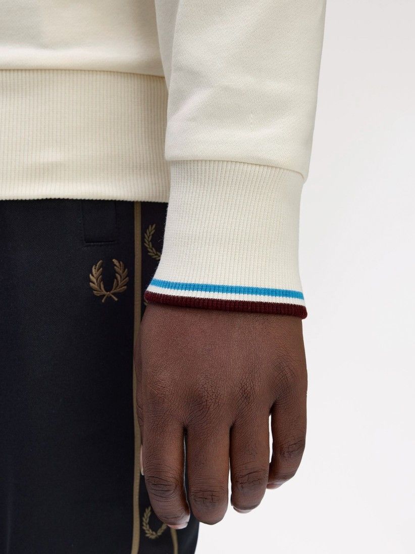 Fred Perry Crew Neck Beige Sweater