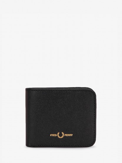 Carteira Fred Perry Scotchgrain Leather Preta