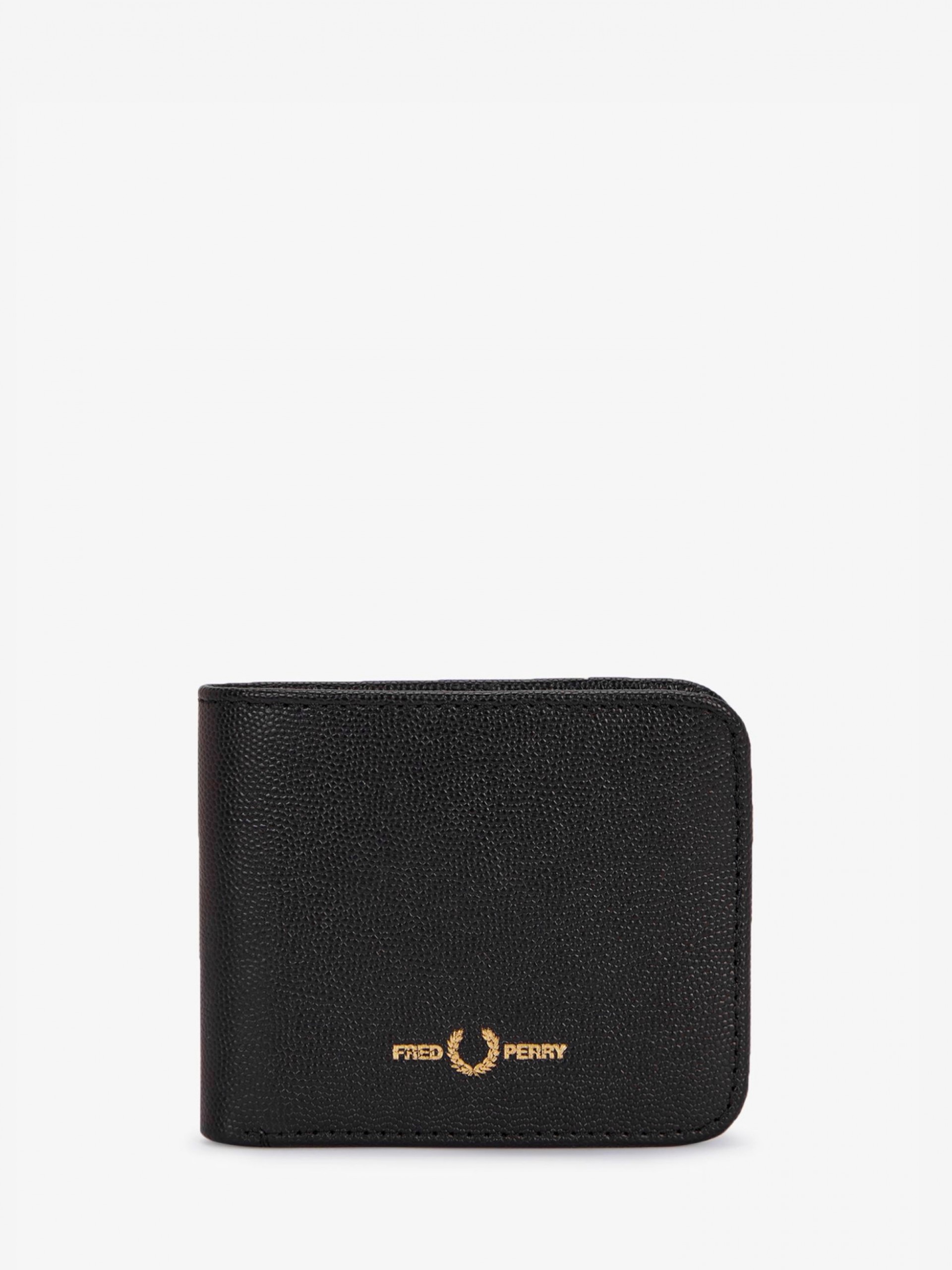 Fred Perry Scotchgrain Leather Black Wallet