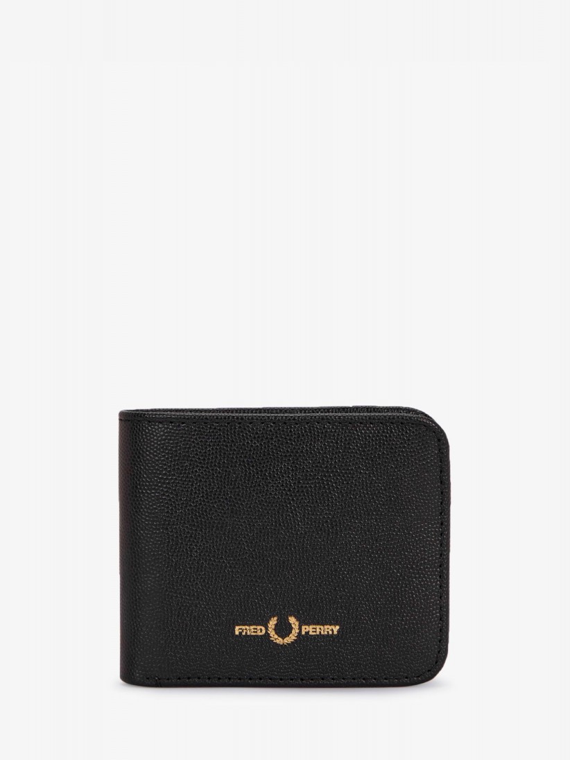 Carteira Fred Perry Scotchgrain Leather Preta