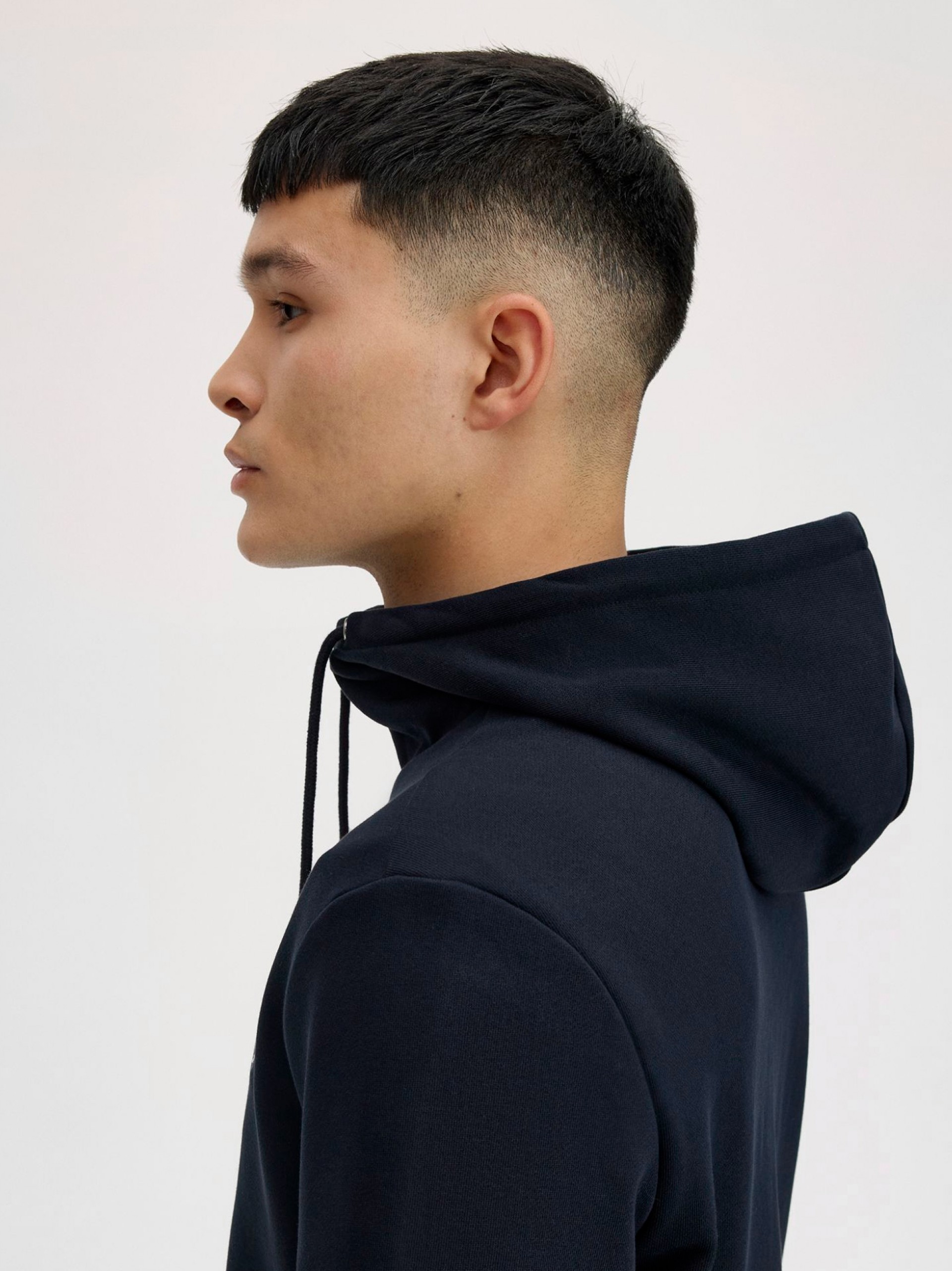 Fred Perry Zip Through Blue Hooded Jacket