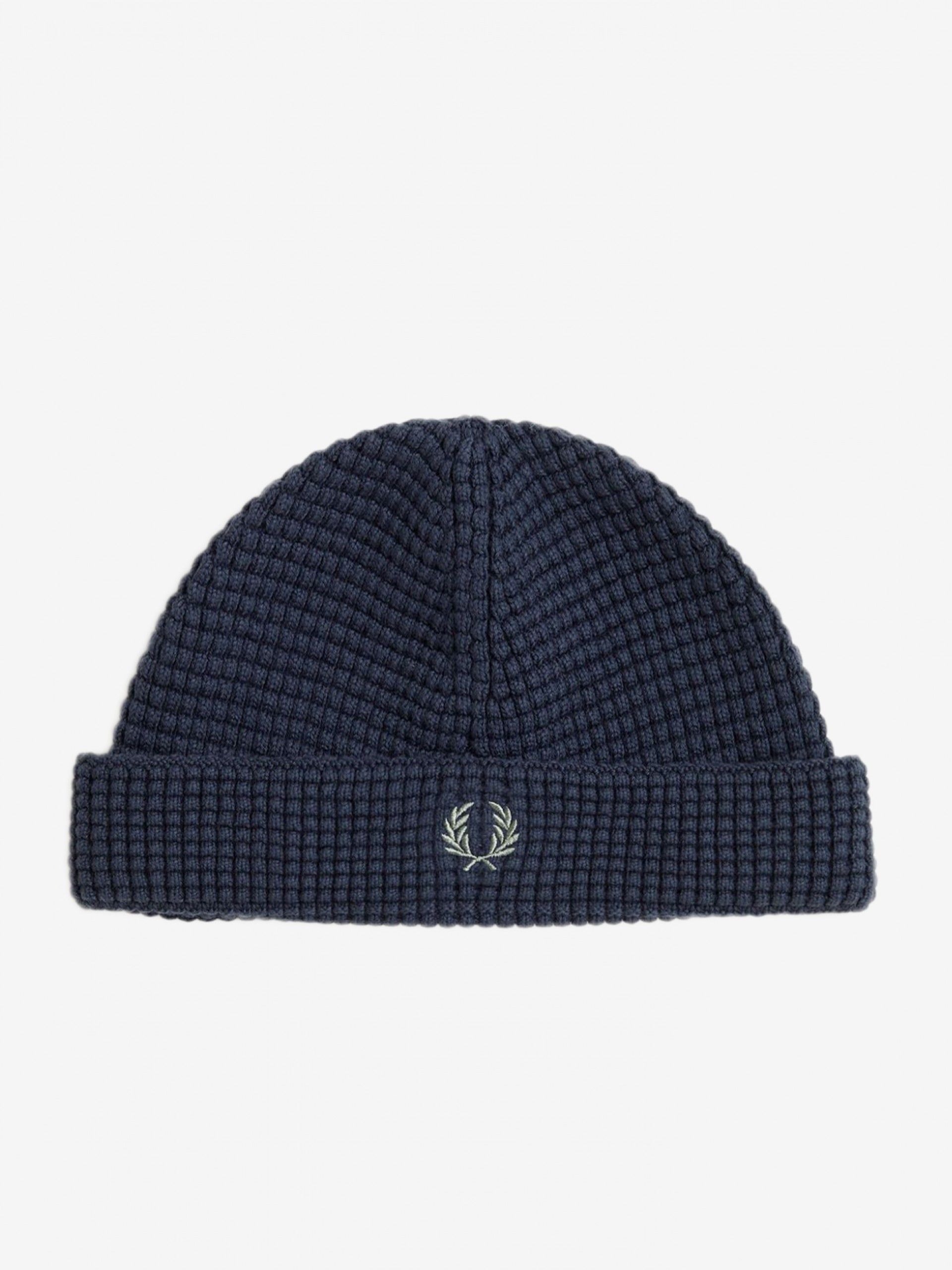 Fred Perry Waffle Blue Beanie