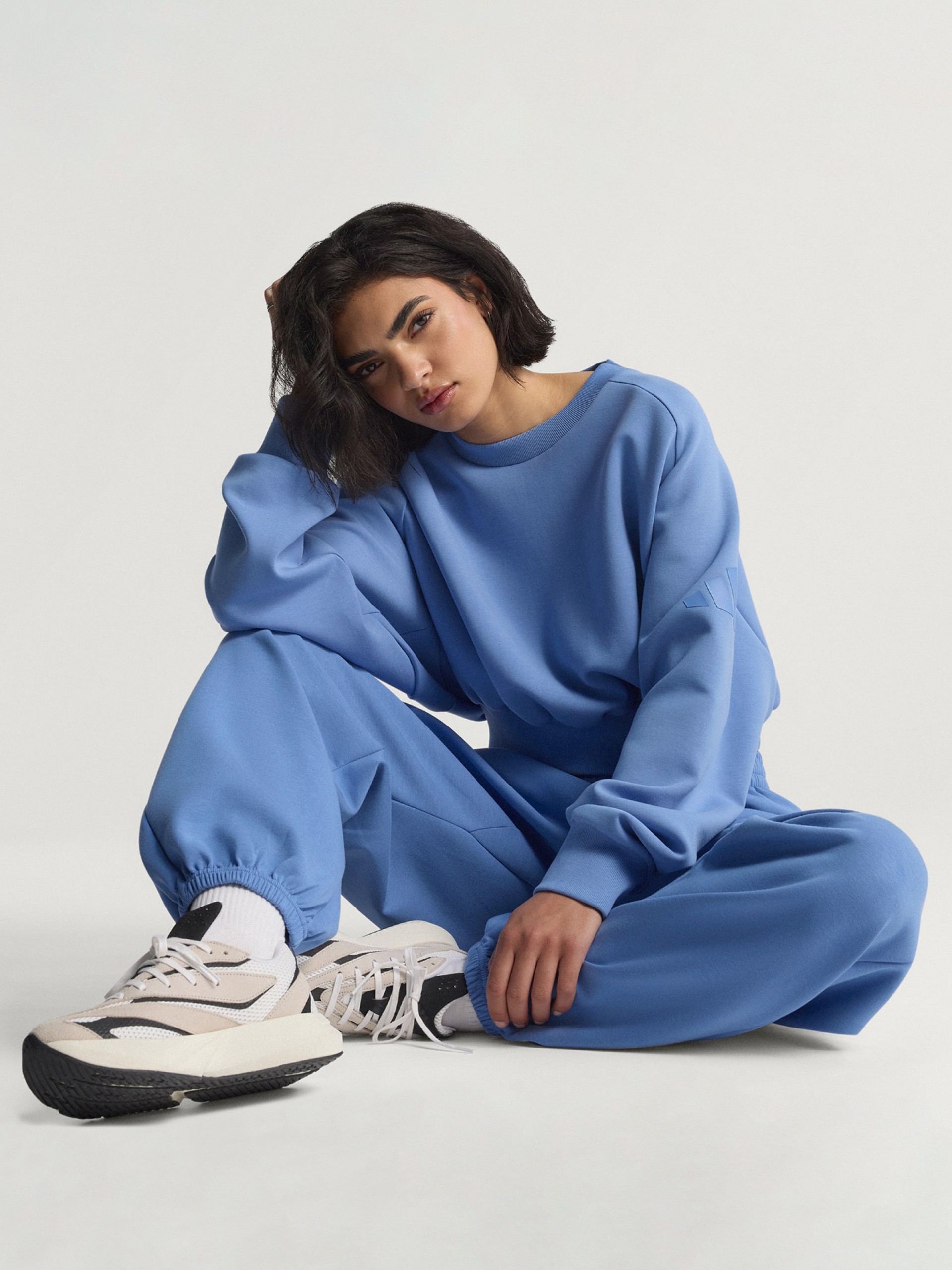 Adidas Soft Lux Loose Blue Sweater