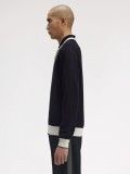 Fred Perry Contrast Tipped Black Jumper